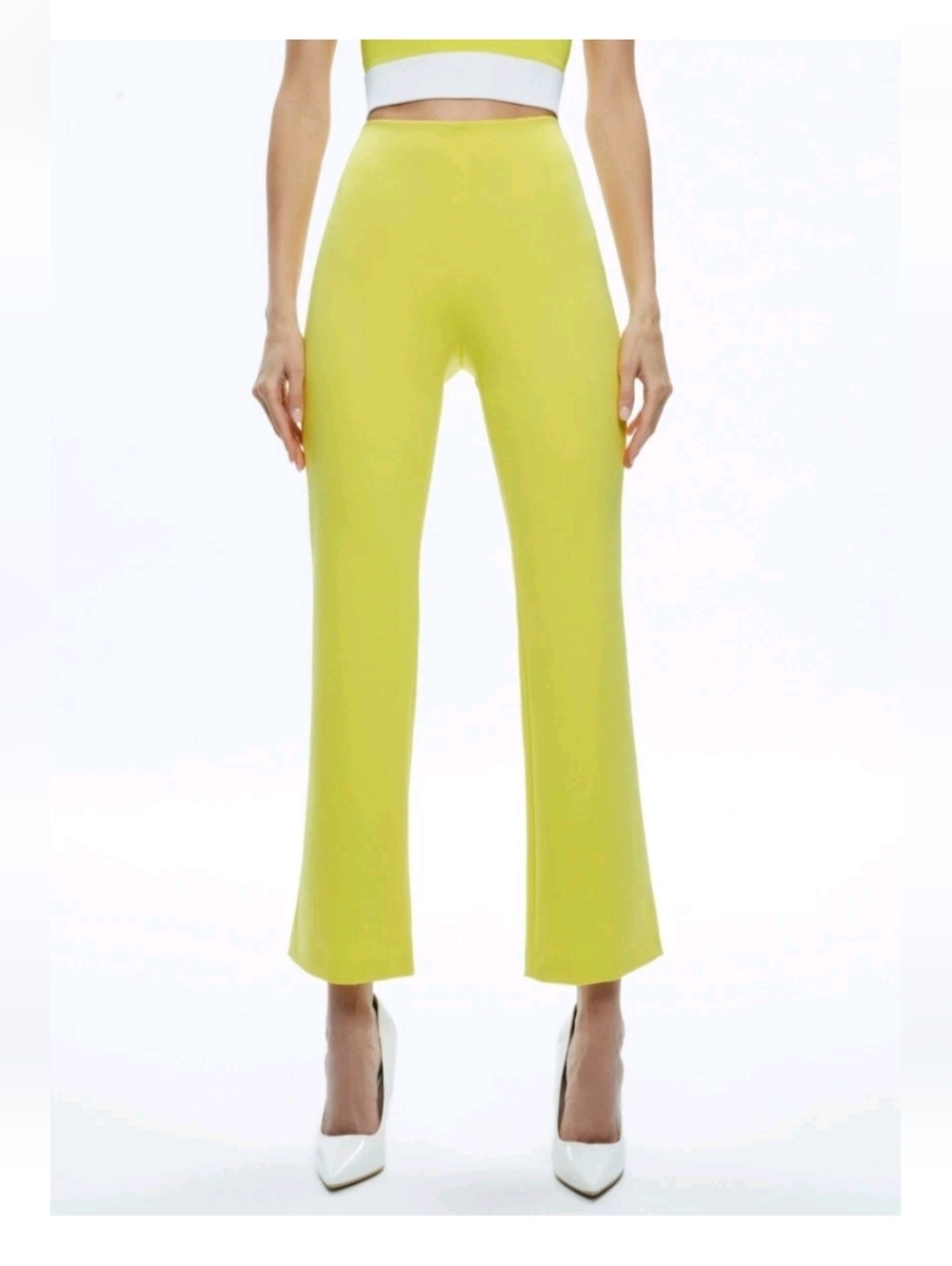 ALICE + OLIVIA RMP MID RISE BACK-ZIP BOOTCUT ANKLE PANT SIZE 10 - Picture 10 of 11